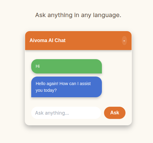 Aivoma AI Chat – Free AI Chatbot Plugin for WordPress